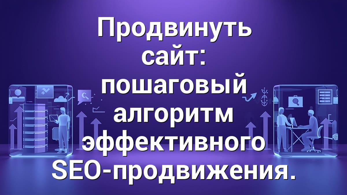 Продвинуть сайт: пошаговый алгоритм эффективного SEO-продвижения.