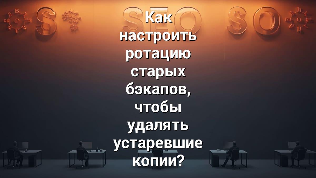 Как настроить ротацию старых бэкапов, чтобы удалять устаревшие копии?
