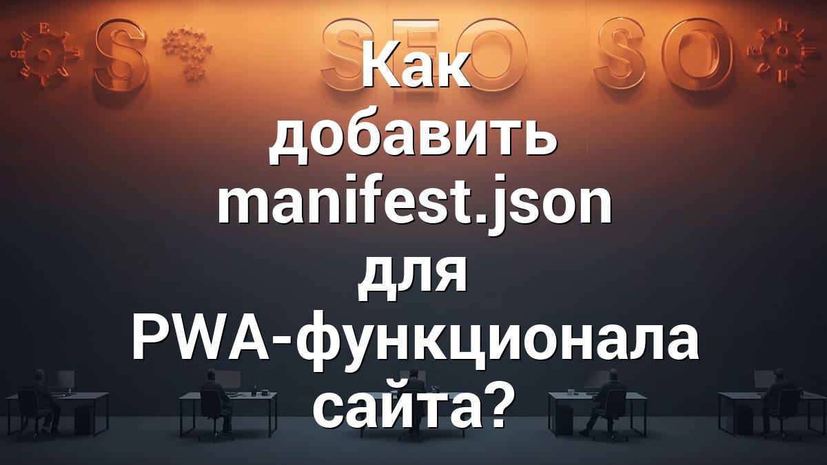 Как добавить manifest.json для PWA-функционала сайта?